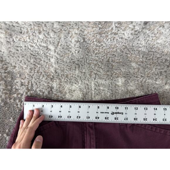 LL Bean Size 8 Classic Fit Straight Leg Pants Purple Fleece Lined Cotton Stretch - Picture 4 of 12